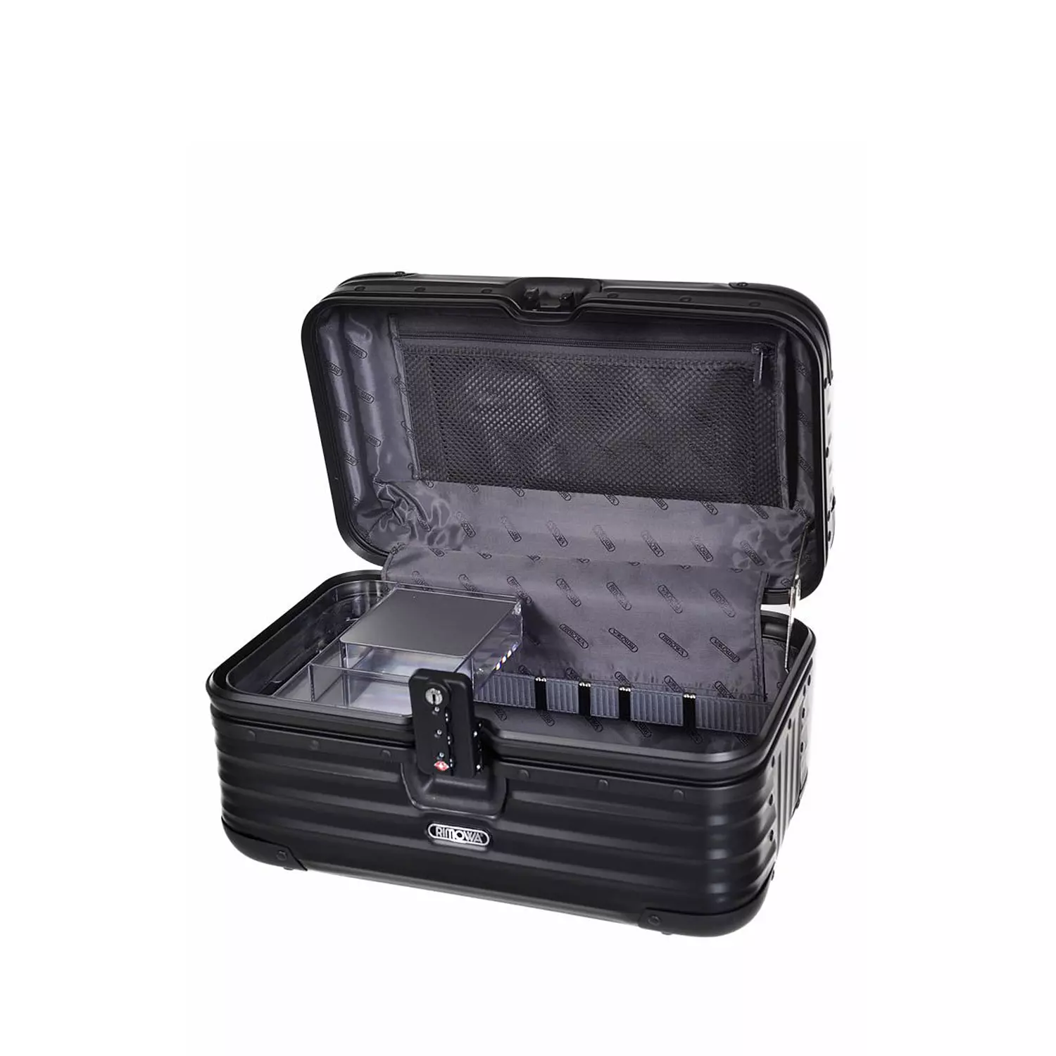 black Rimowa Topas Stealth Beauty Case 2