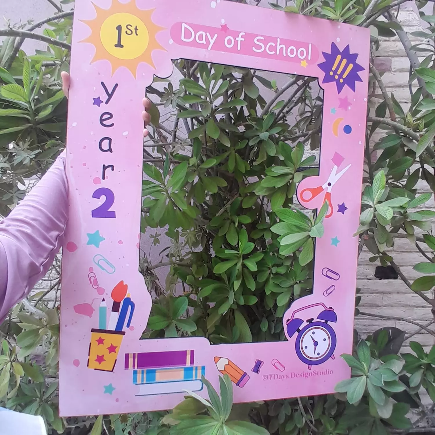 Pink First day of School Photoframe 2