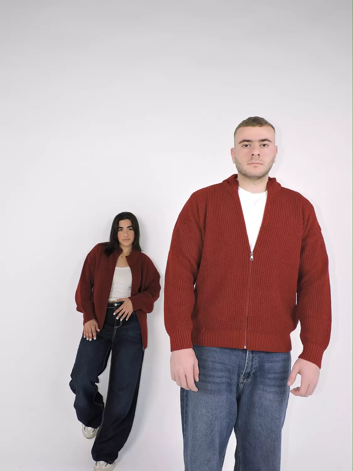 knitted burgundy sweater image