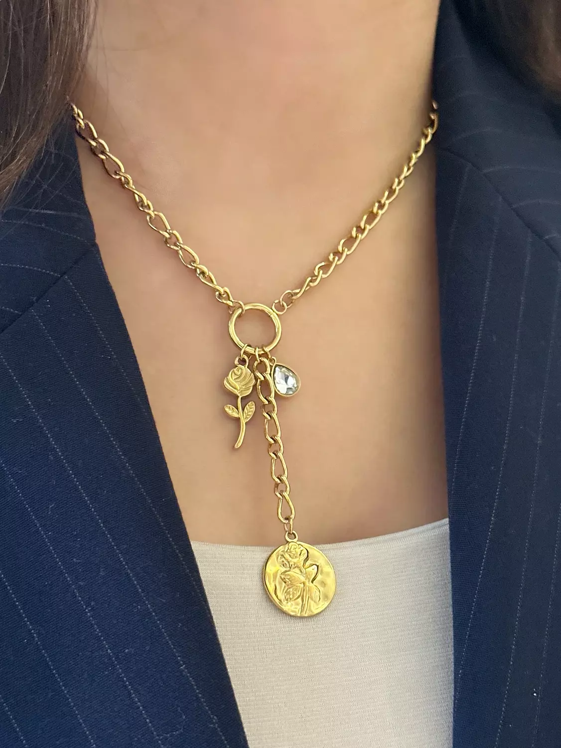 Steel Flora Necklace  hover image