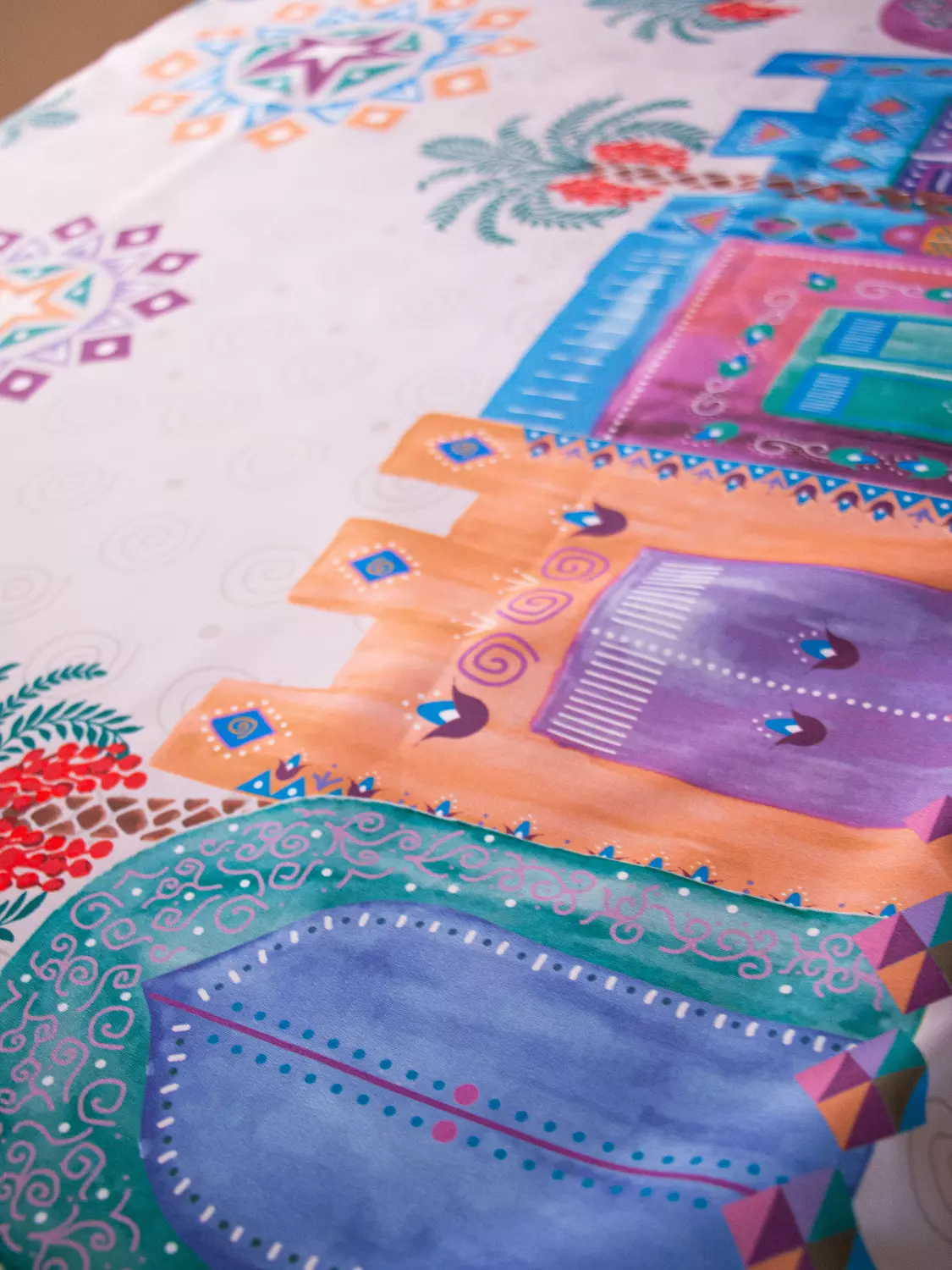 Nubian Village Table Cover 3