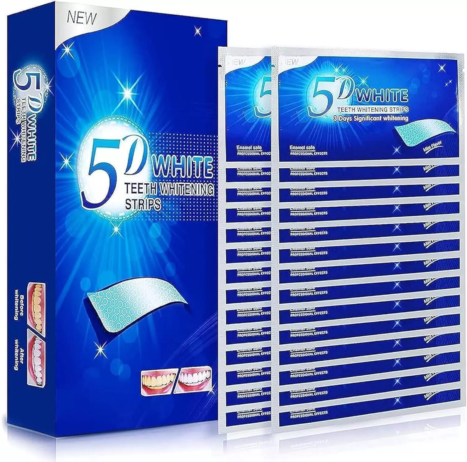 5D WHITE TEETH WHITENING STRIPS image