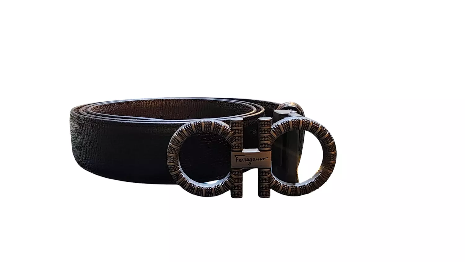 Salvatore Ferragamo Reversible Leather Belt 🖤🤎 image