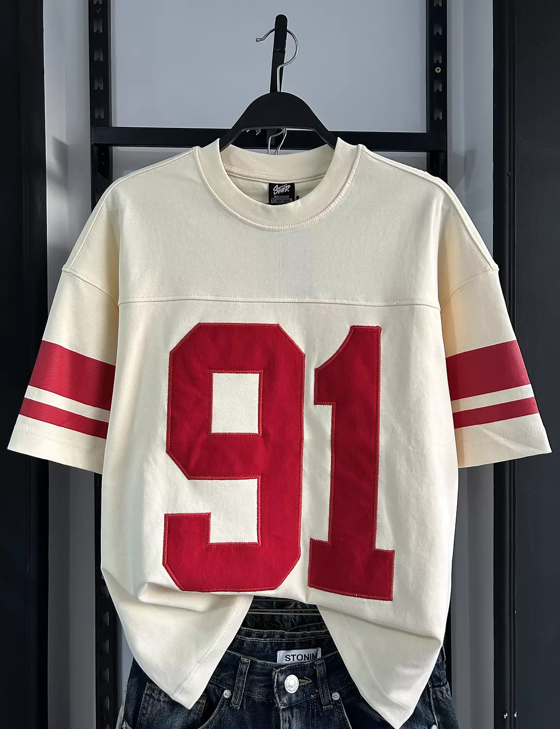 PULL&BEAR VARSITY 91 EMBROIDERED  T-SHIRT  19