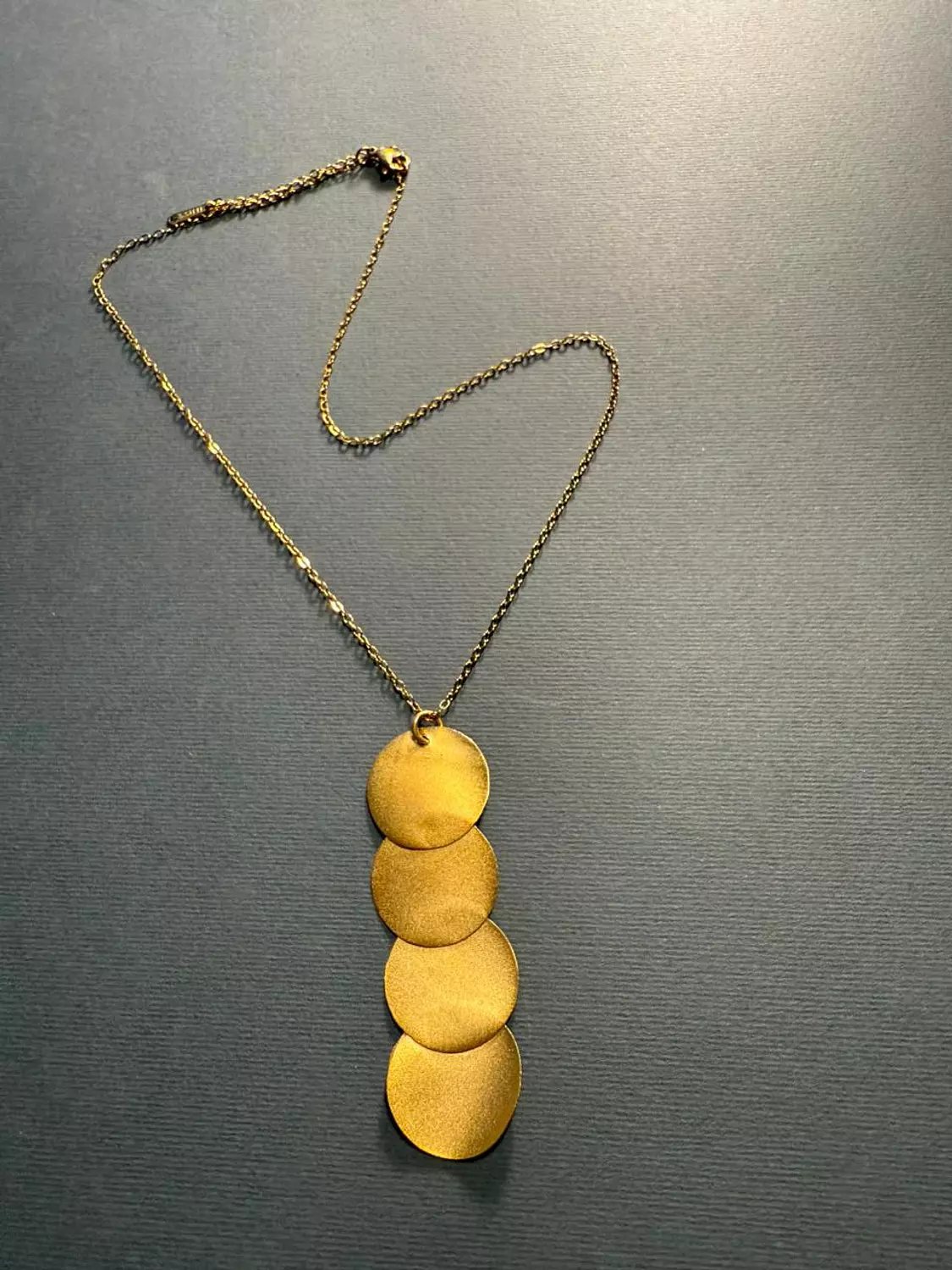 delicate Gold plated four circles Necklace image