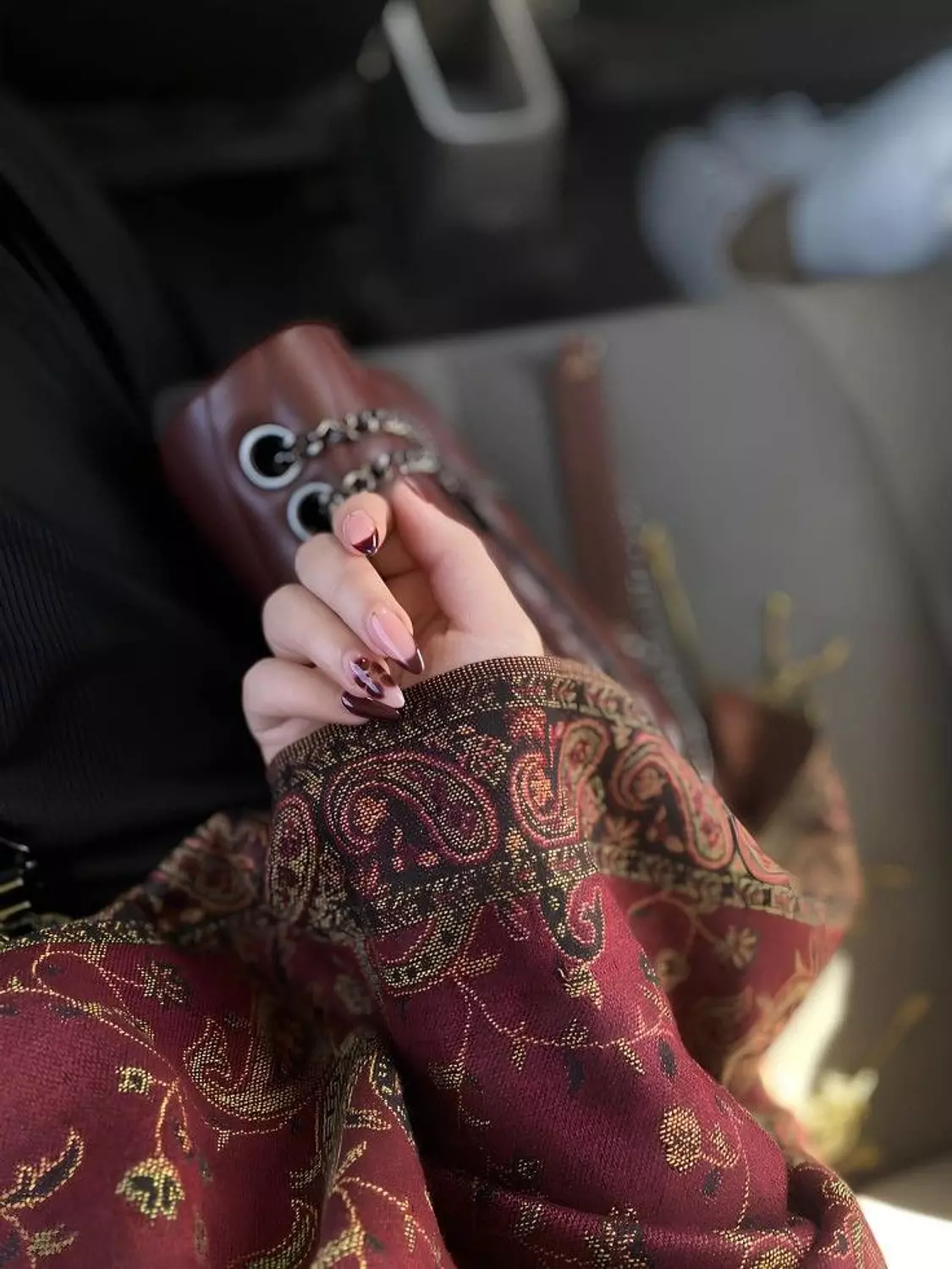 burgundy Pashmina  image