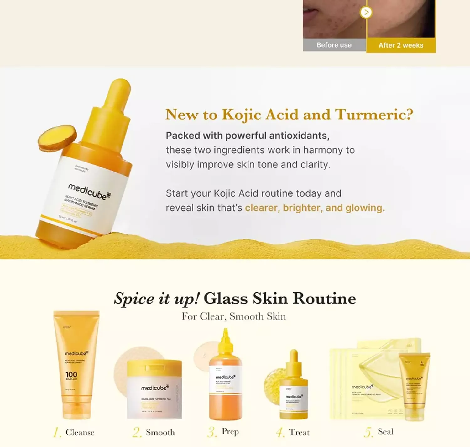 Medicube - Kojic Acid Turmeric Niacinamide Serum 2
