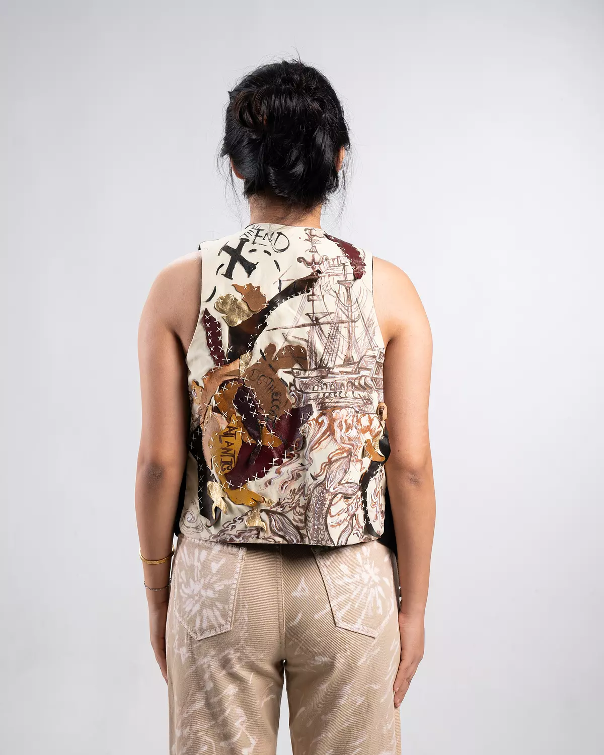 “Atlantic “ recycled handmade vest  image