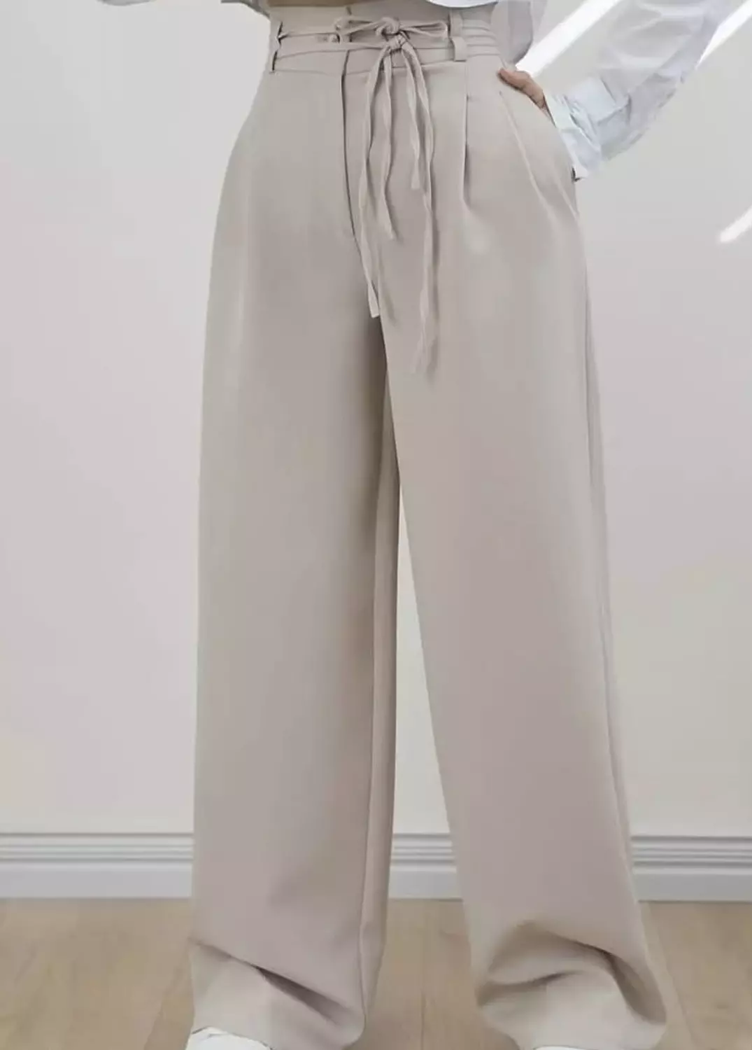 Double tie waist pants  image