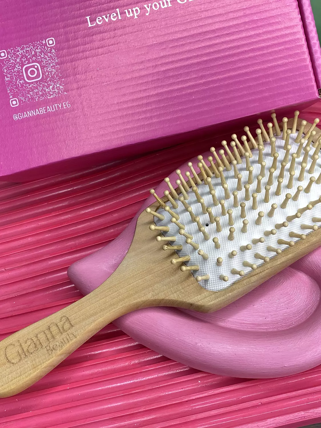 Bamboo hair brush  image
