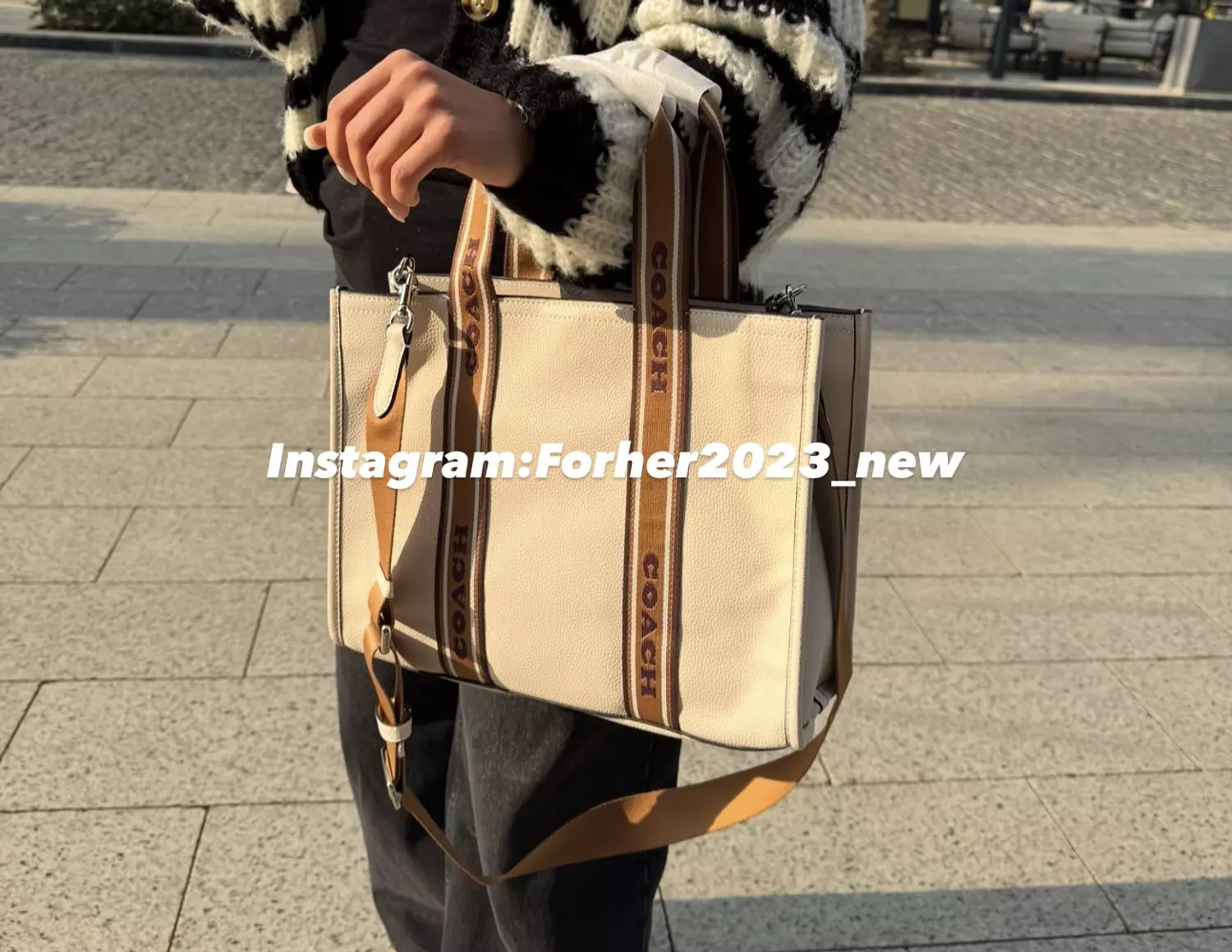 Coach smith leather tote bag 3