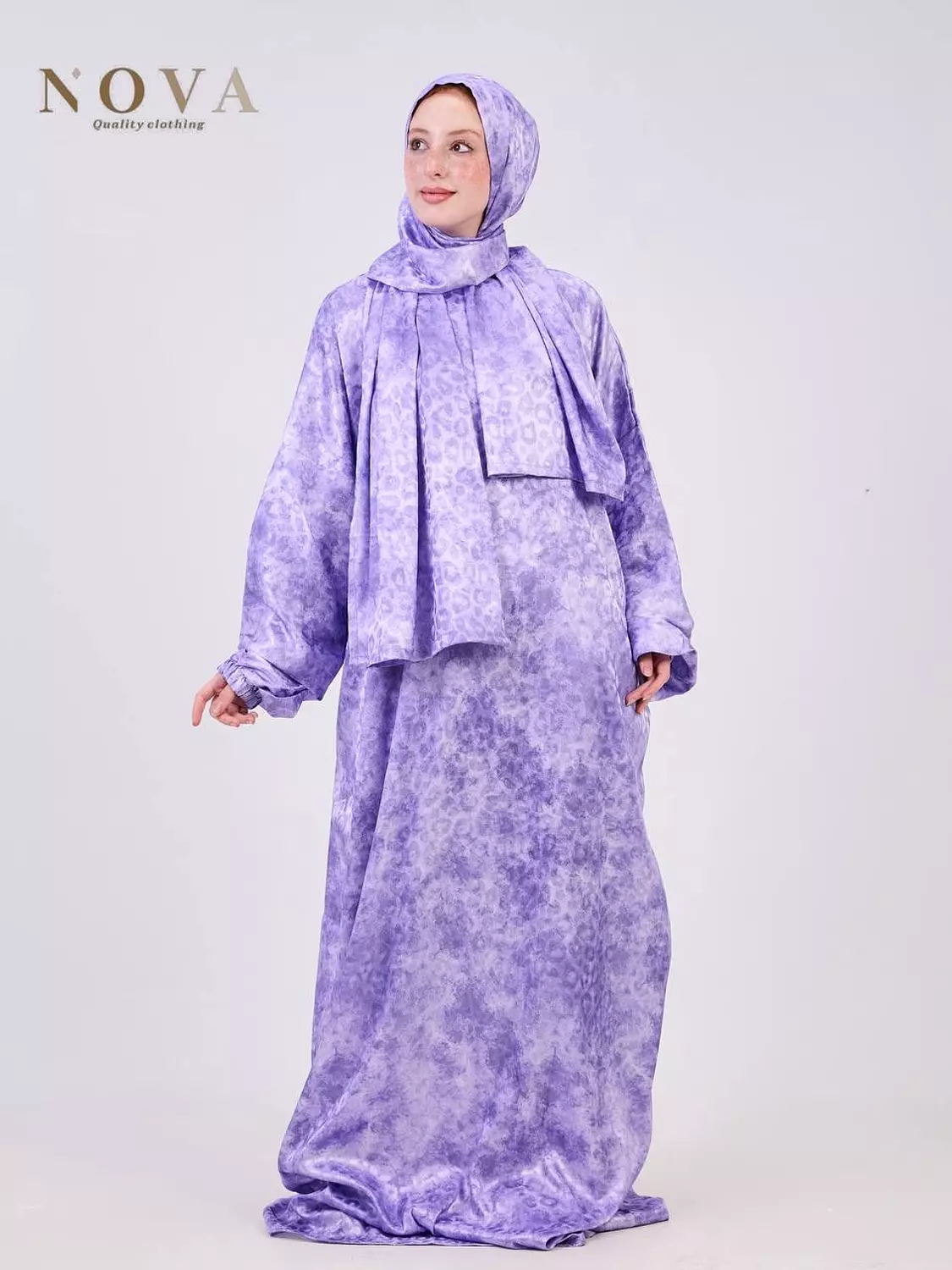 Purple Printed Jacquard  1