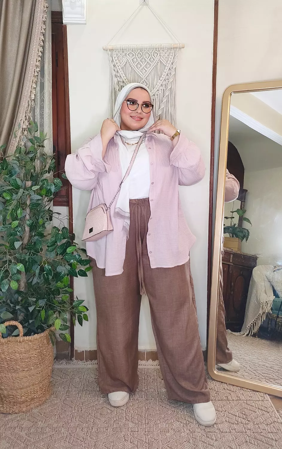 Essential linen pants ( in brown ) image