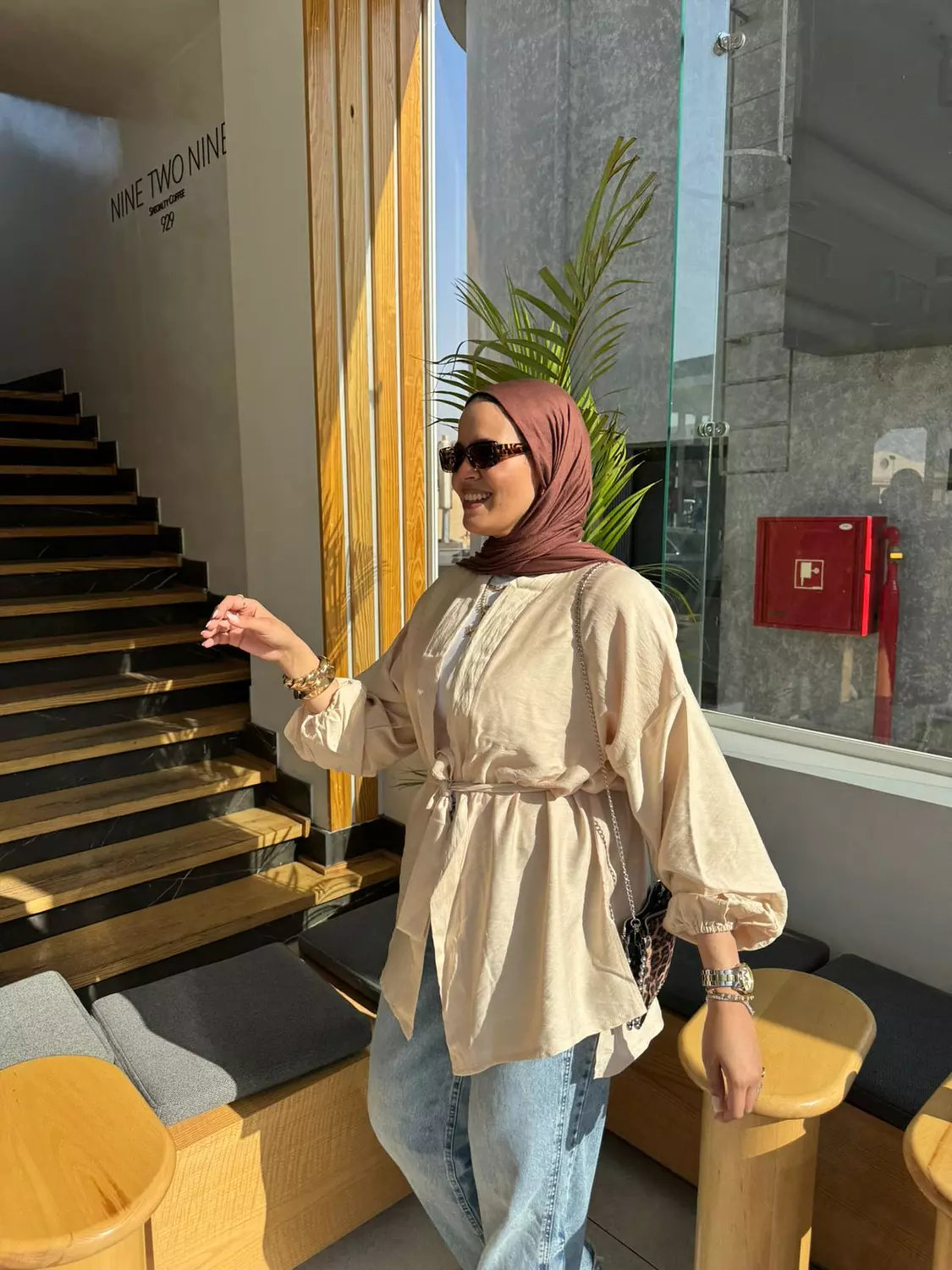 Beige linen cardigan 2