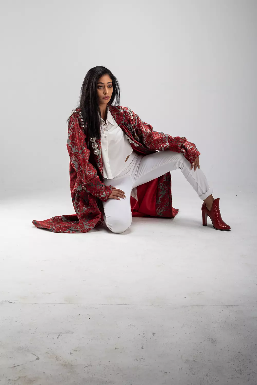 Brocade Oversize Coat image
