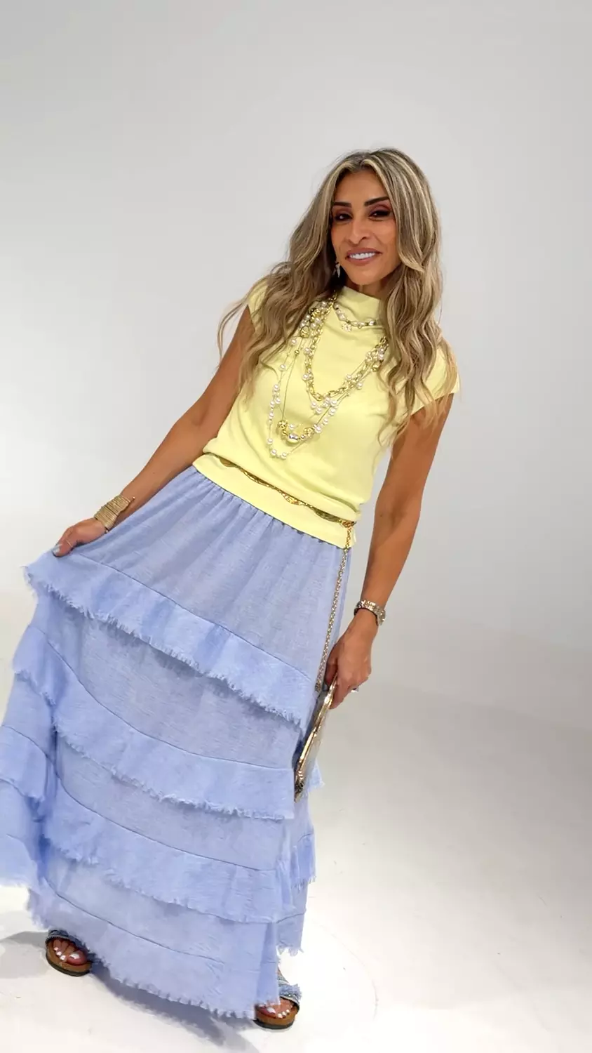 Fluffy Linen Skirt  (3193 -2) 14