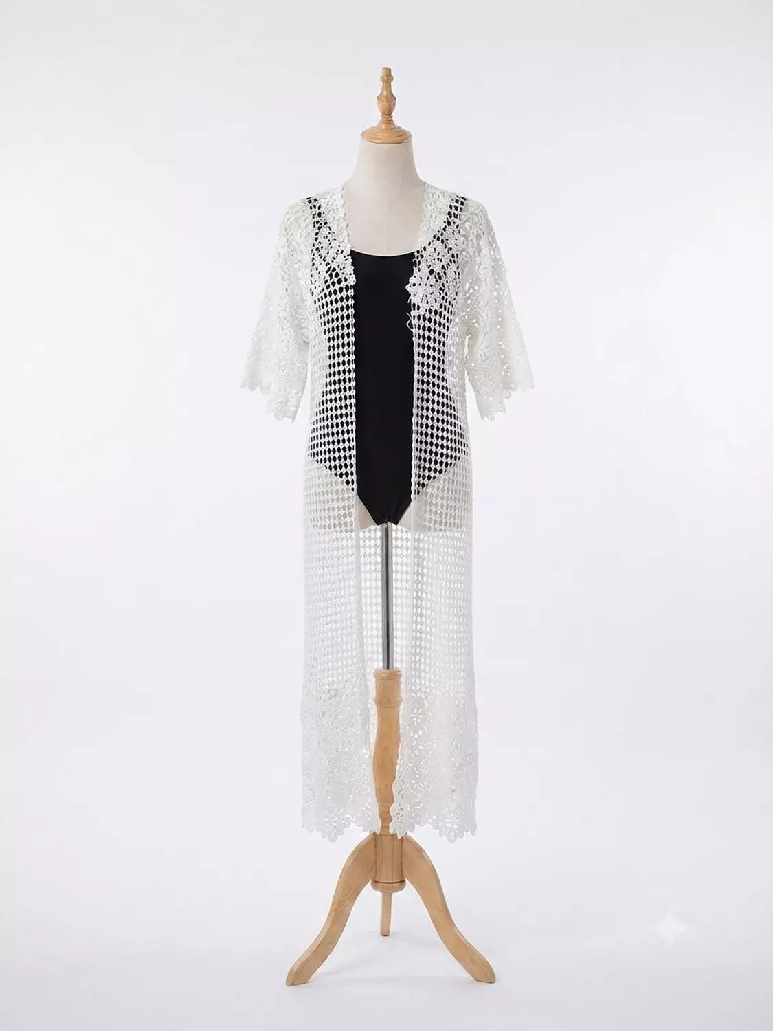 Embroidered Lace Long Cover-Up image