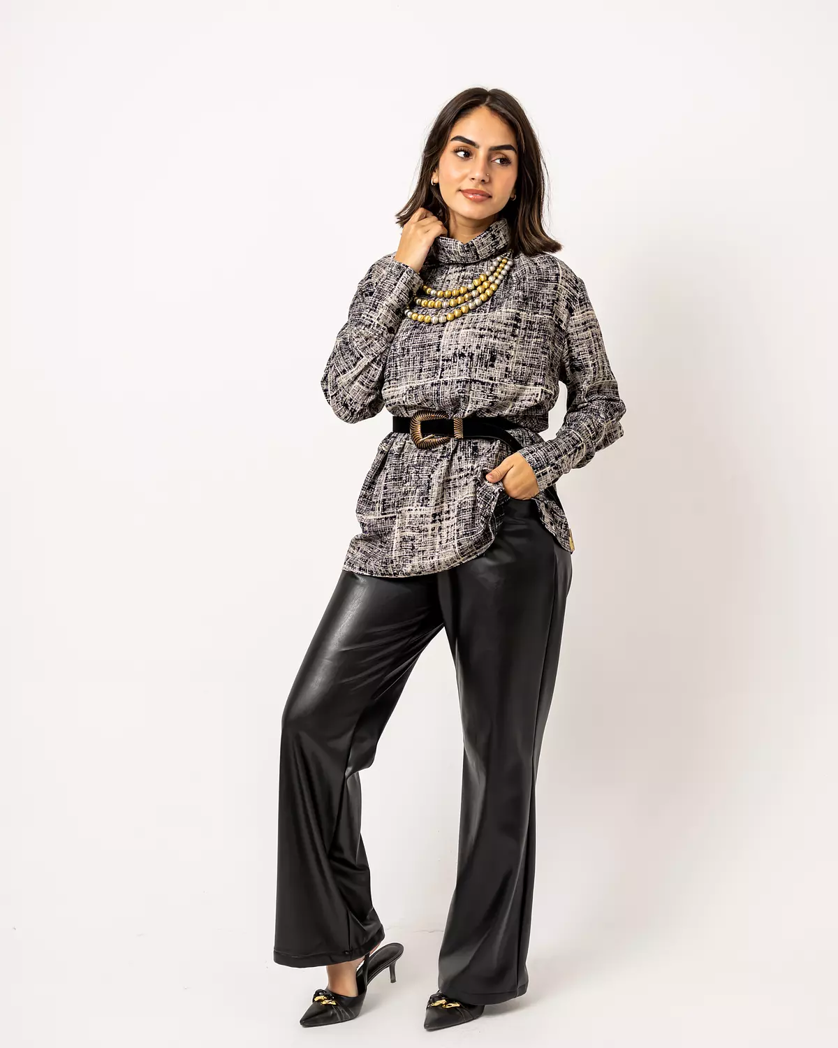 Leather in black image