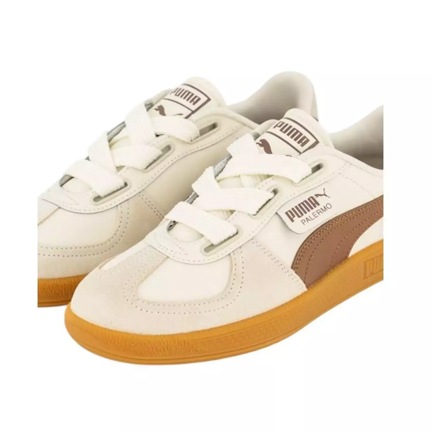PUMA Palermo Wide Lace Sd ‘Frosted Ivory Brown Mushroom 4