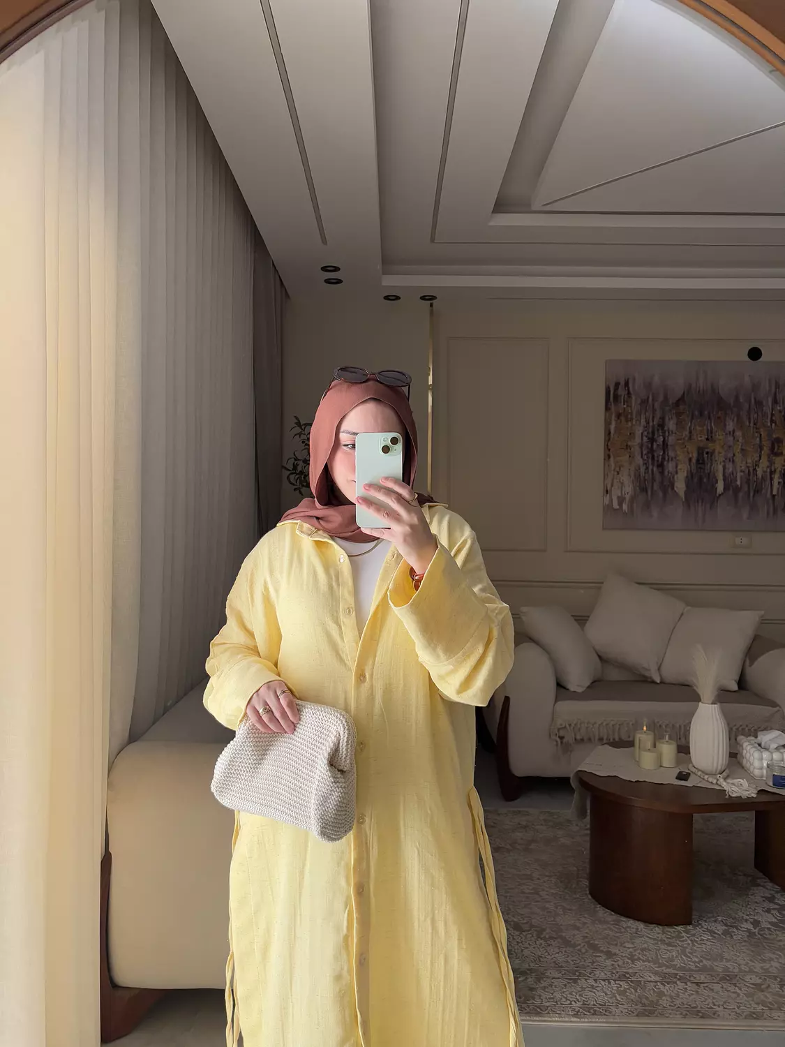 Lina Shirt Dress in yellow 6