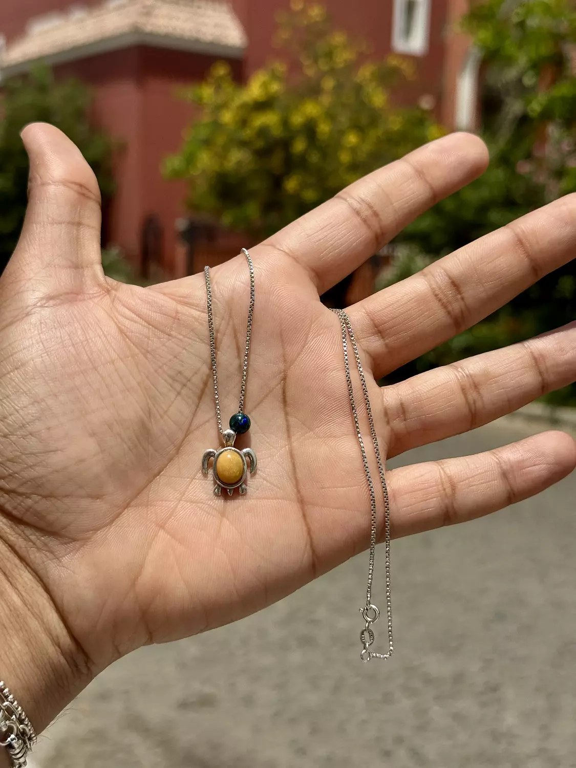 Yellow Opal Turtle Necklace  image