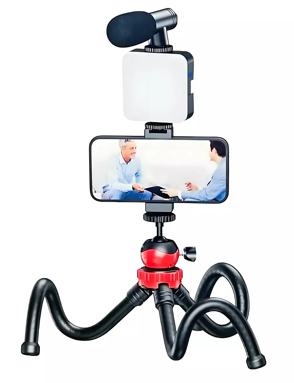 plokama PK-776 Photography Kit with LED Light and Tripod Microphone - Compatible with Various Devices image