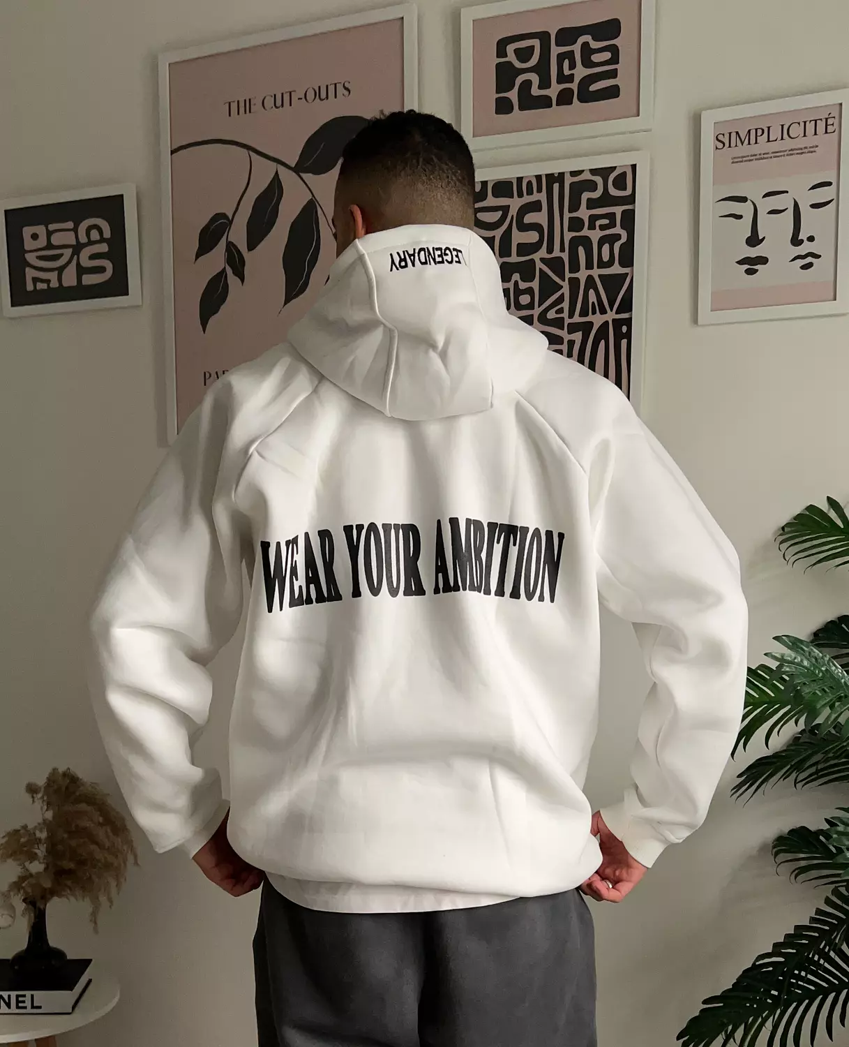 Half Zipper Hoodie _ White 1