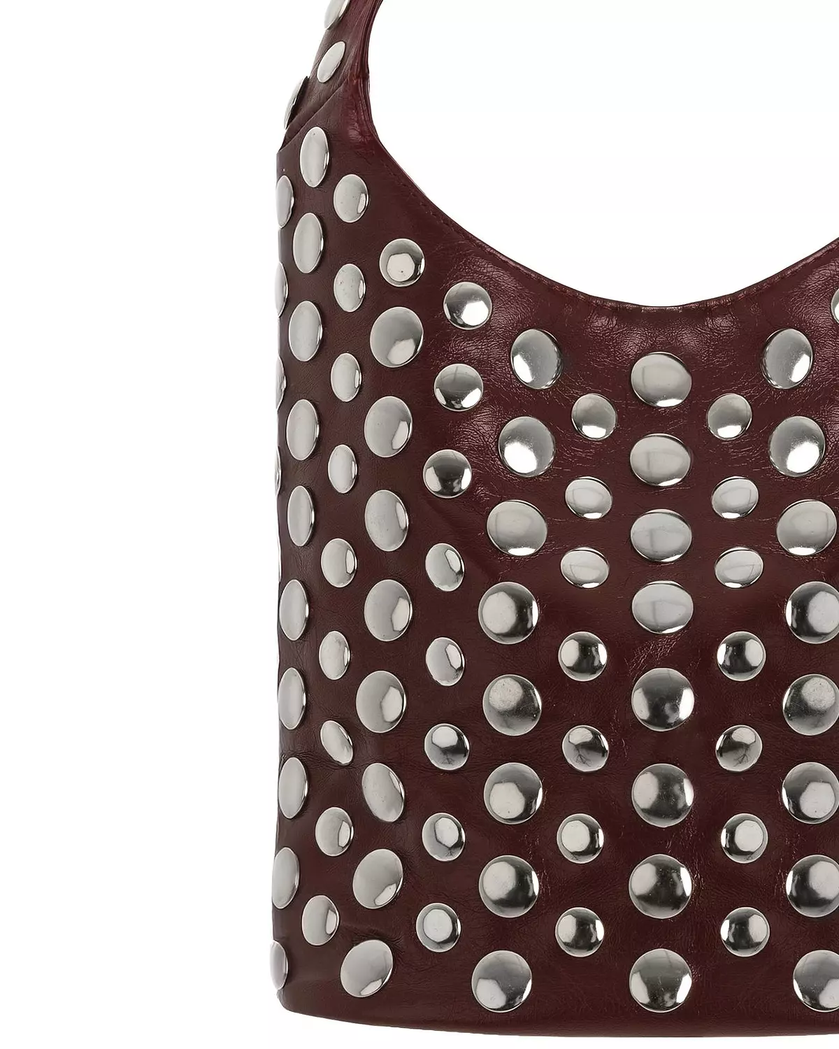 Burgundy Studded Small Bag    3