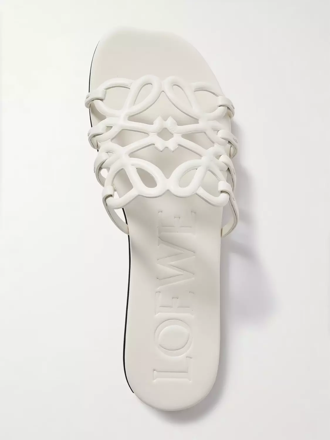 Loewe, Petal Anagram leather slides 2