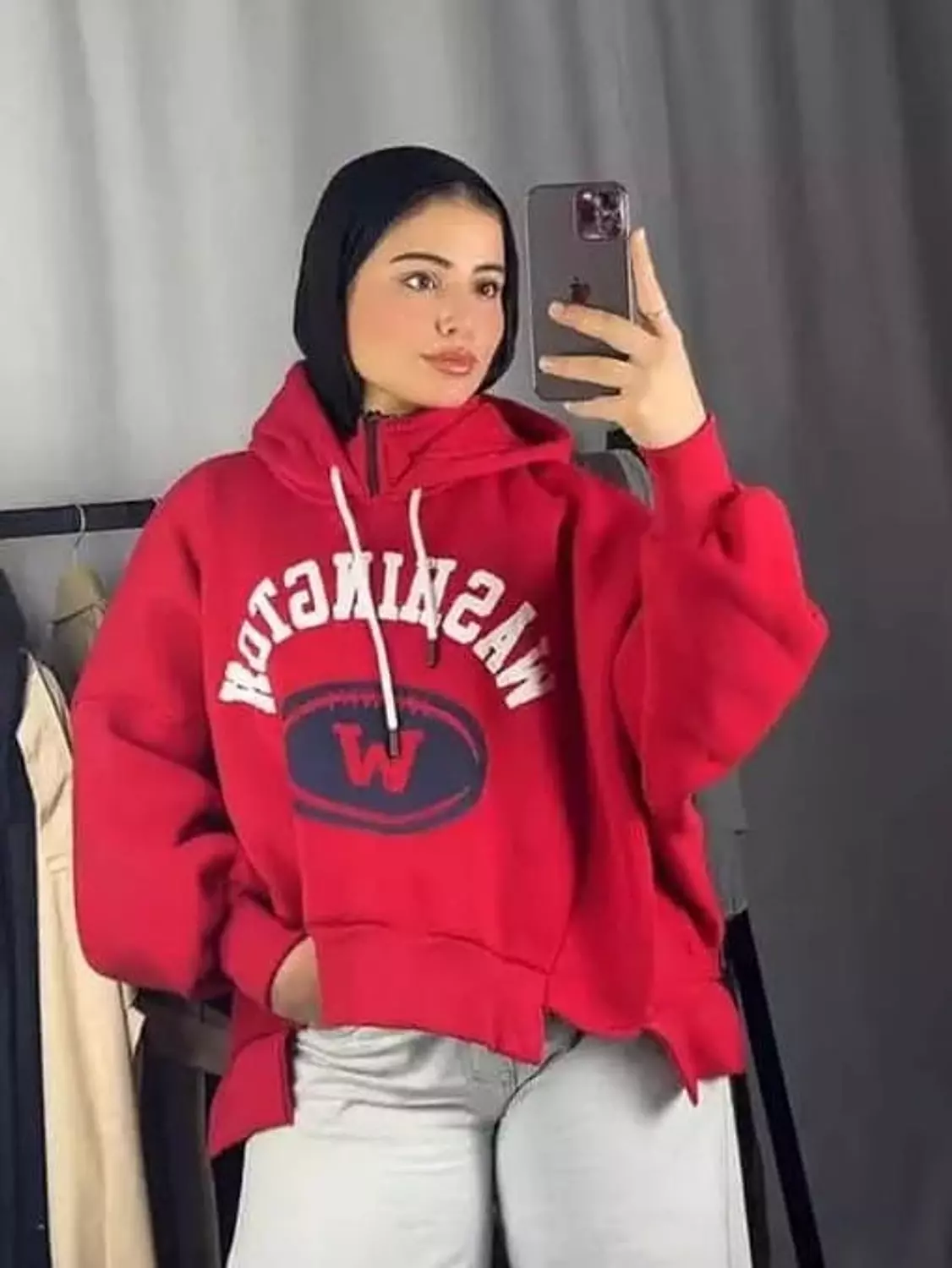 Oversized Cotton Washington Football Hoodie 4