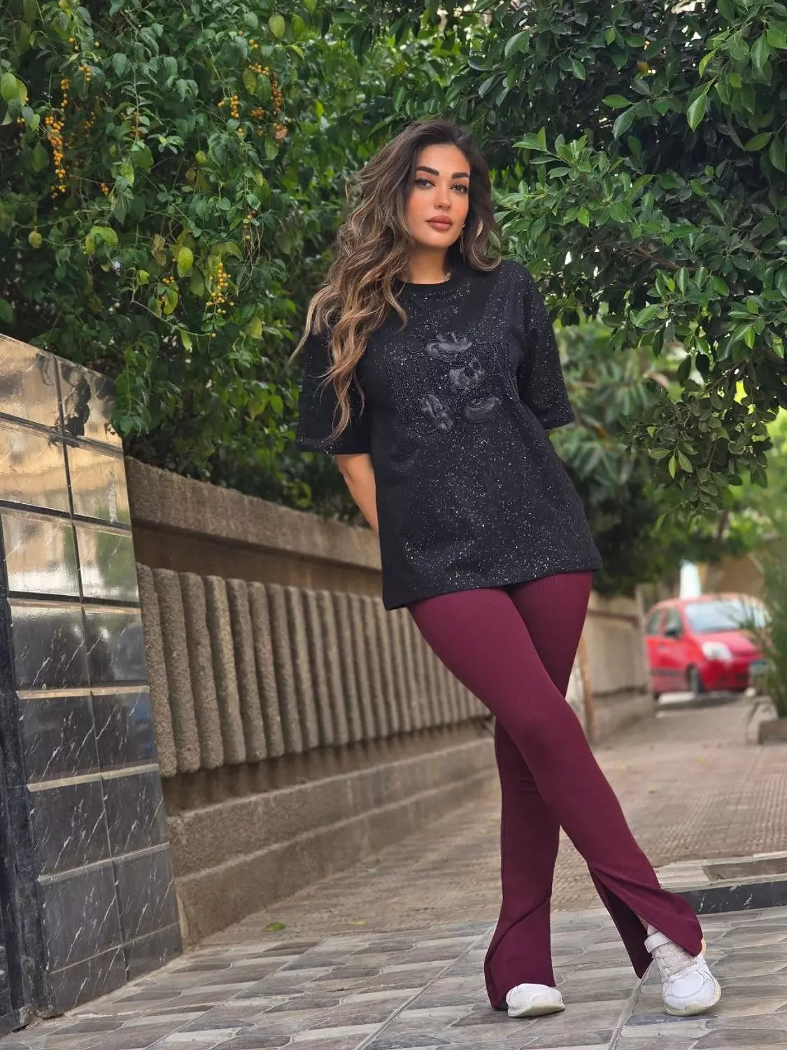 Flare pants with side slits  2