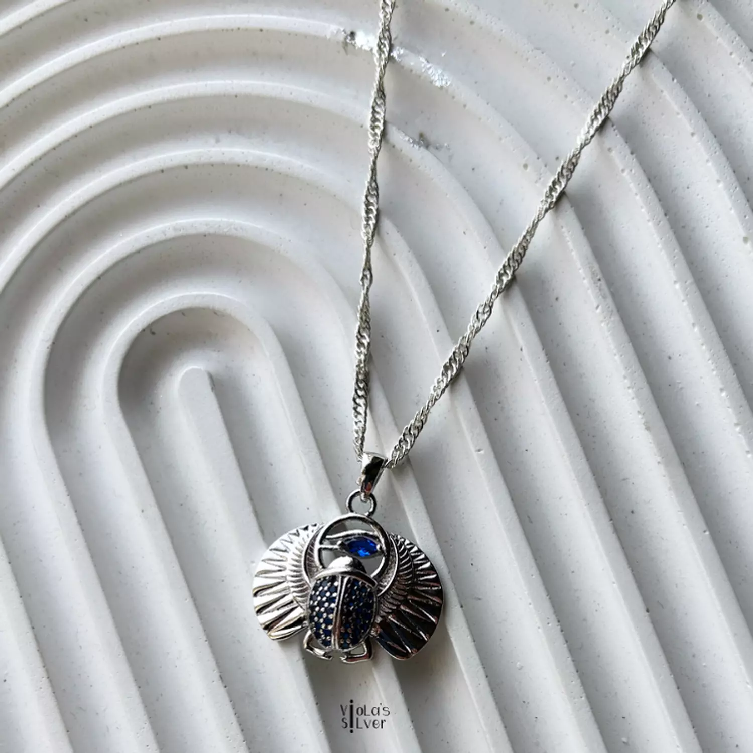 Blue scarab necklace  image