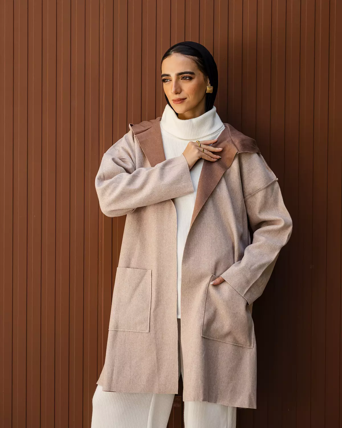 Gogh Coat in Light Beige