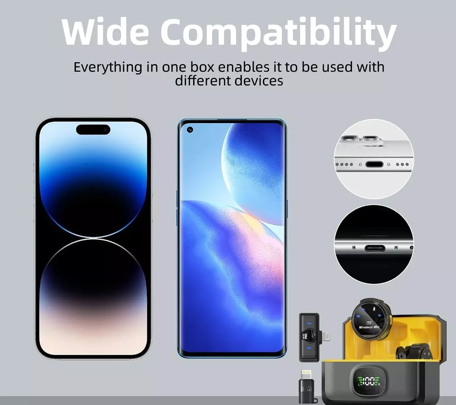 High-Sensitivity 2.4G Wireless Magnetic Microphone – Supports Instant Connectivity 3