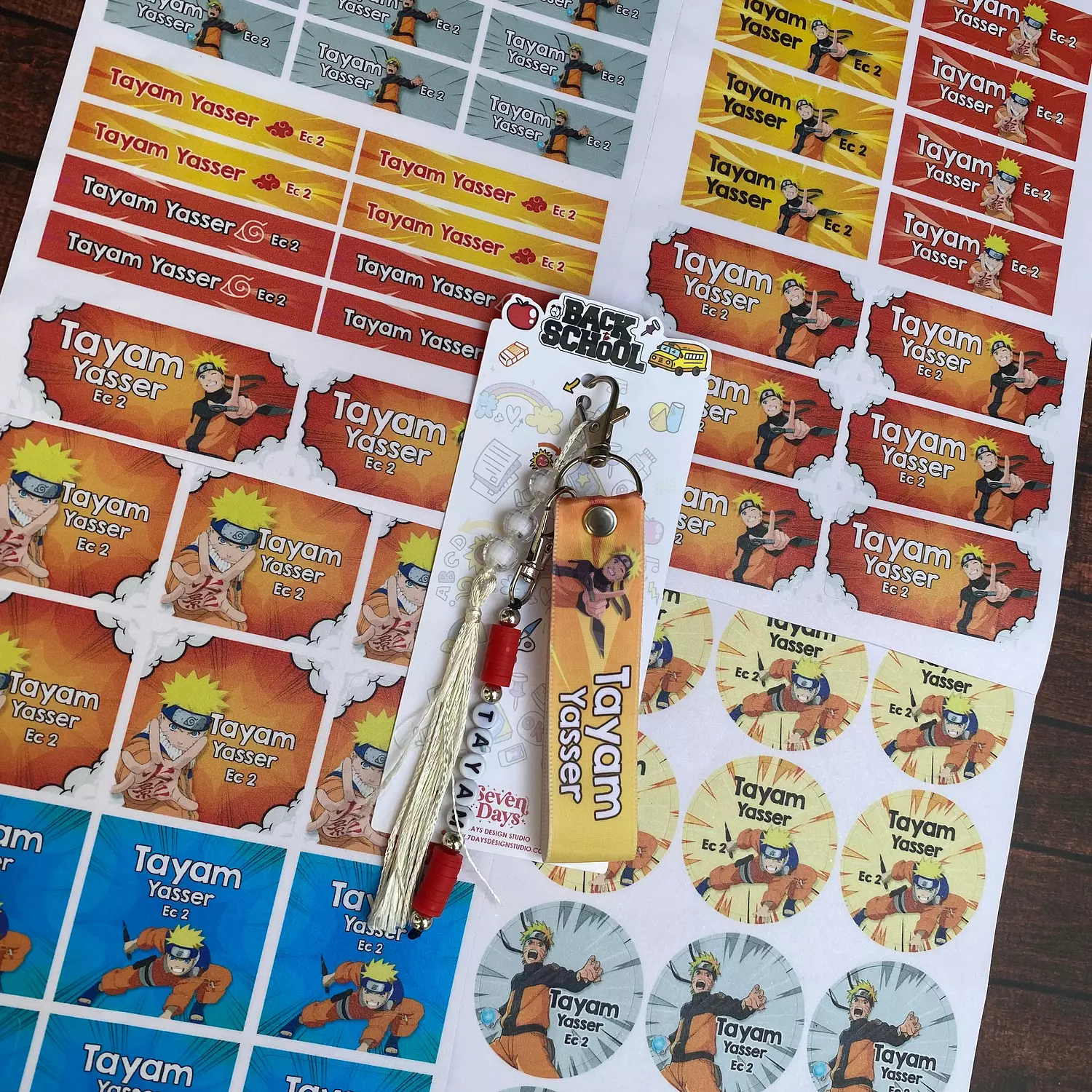 Naruto School Labels 3