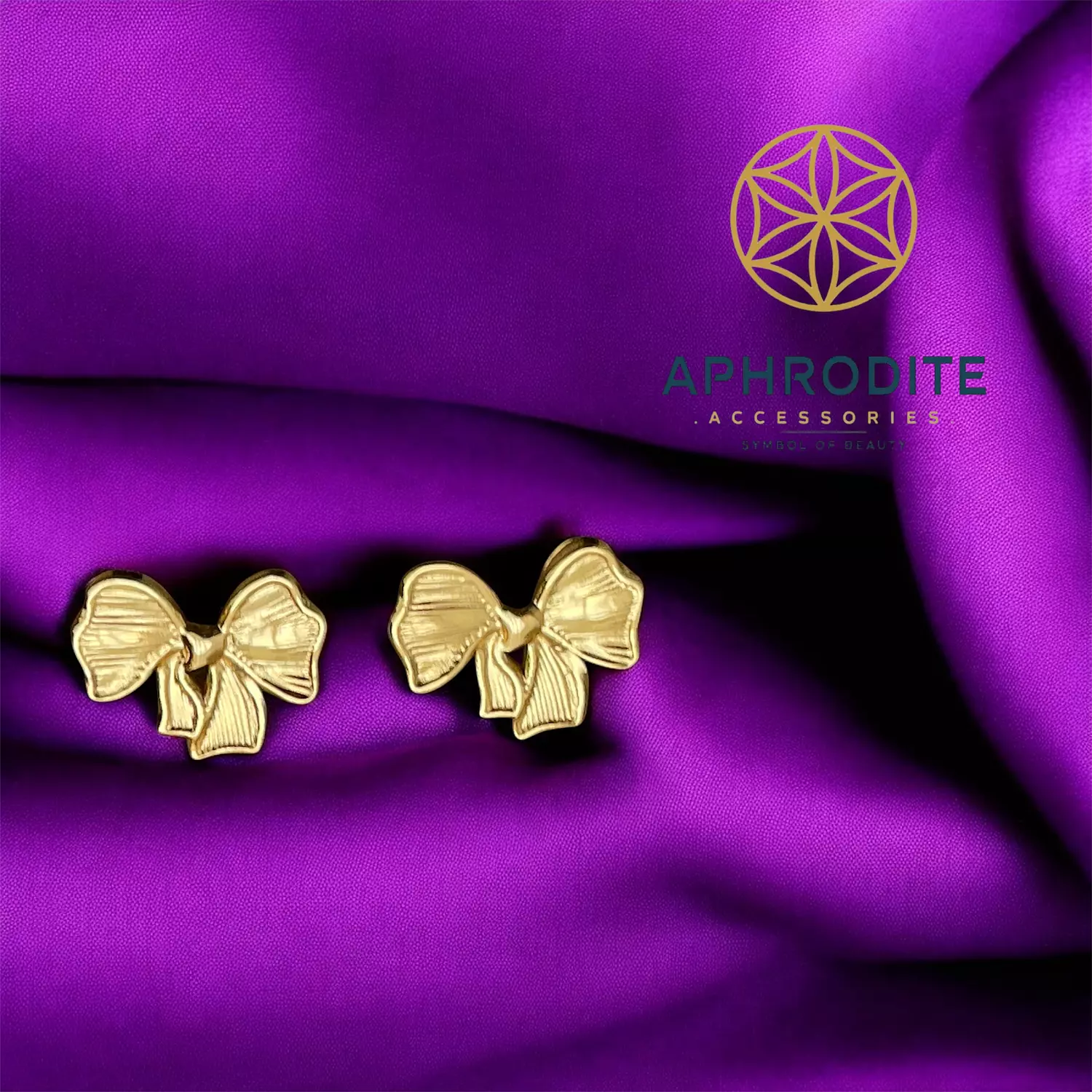 Golden Grace Bows - Earrings image