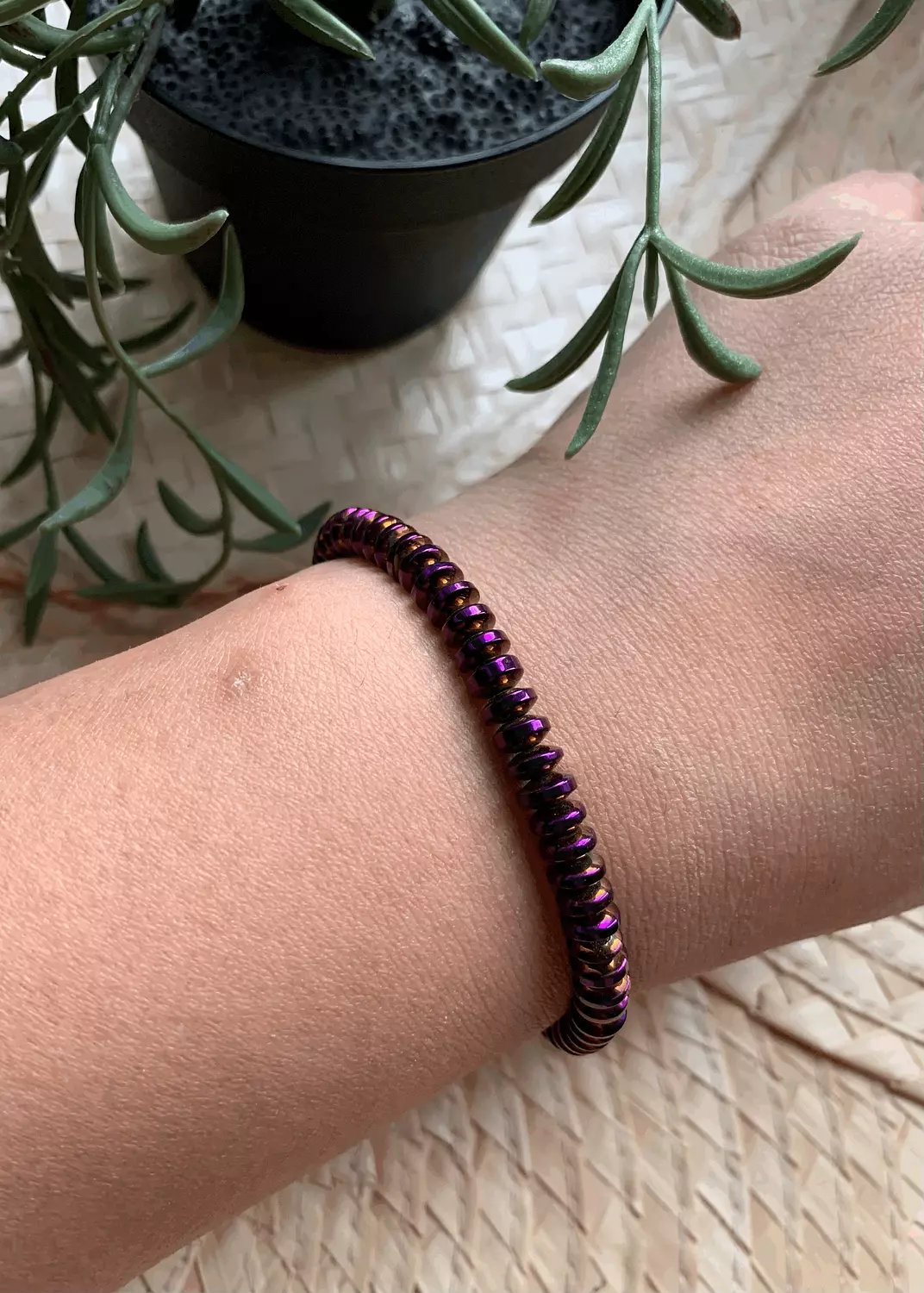 Hematite Purple Bracelet ( Stock ) 1