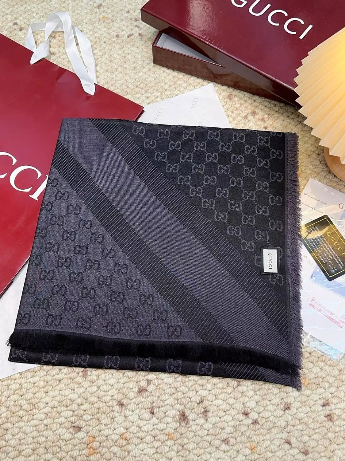 Gucci square scarf hover image