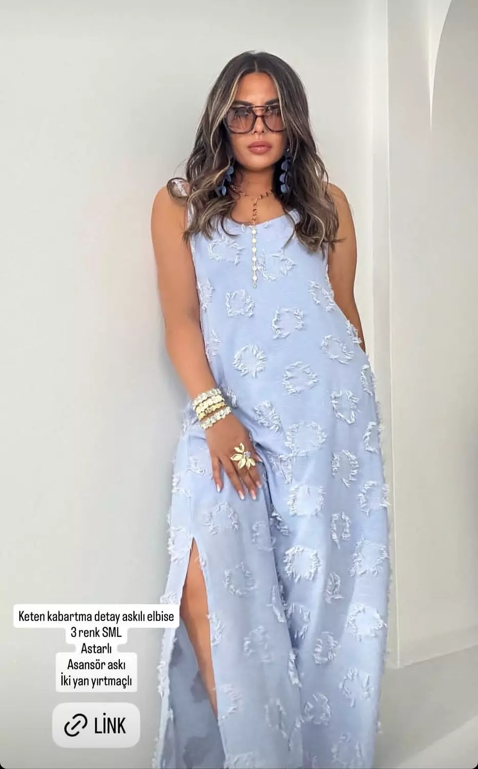Baby Blue linen Dress