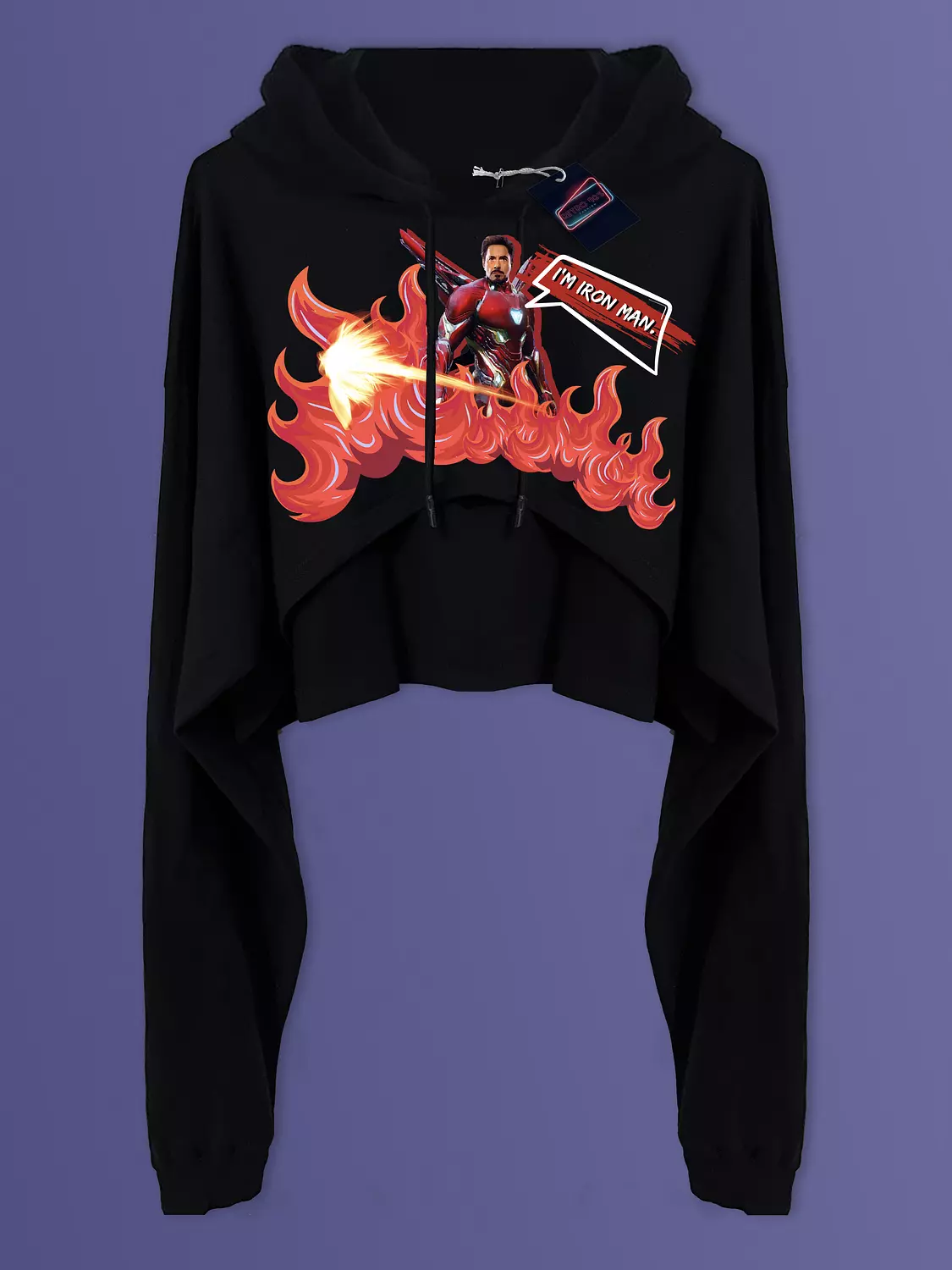 Iron Man Cropped Hoodie image