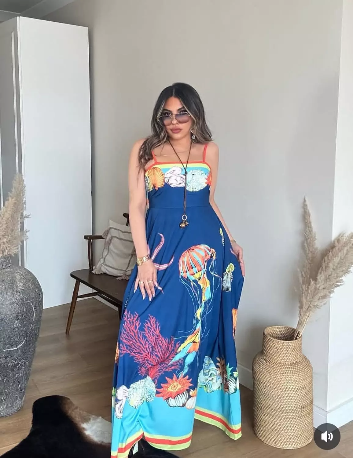 Navy blue Alemais sea creatures dress  6