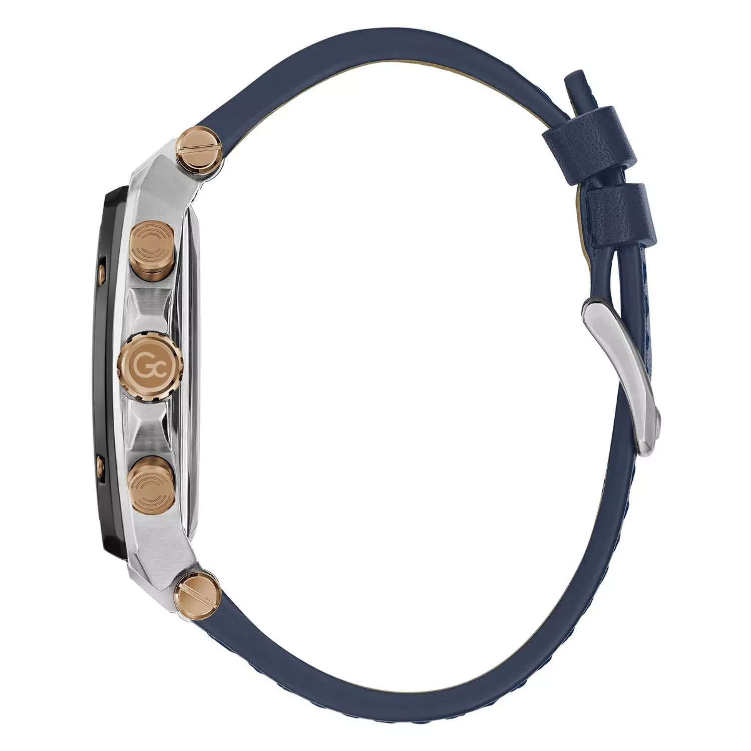 Gc Spirit Tonneau Men Watch Blue Genuine Leather Strap 2