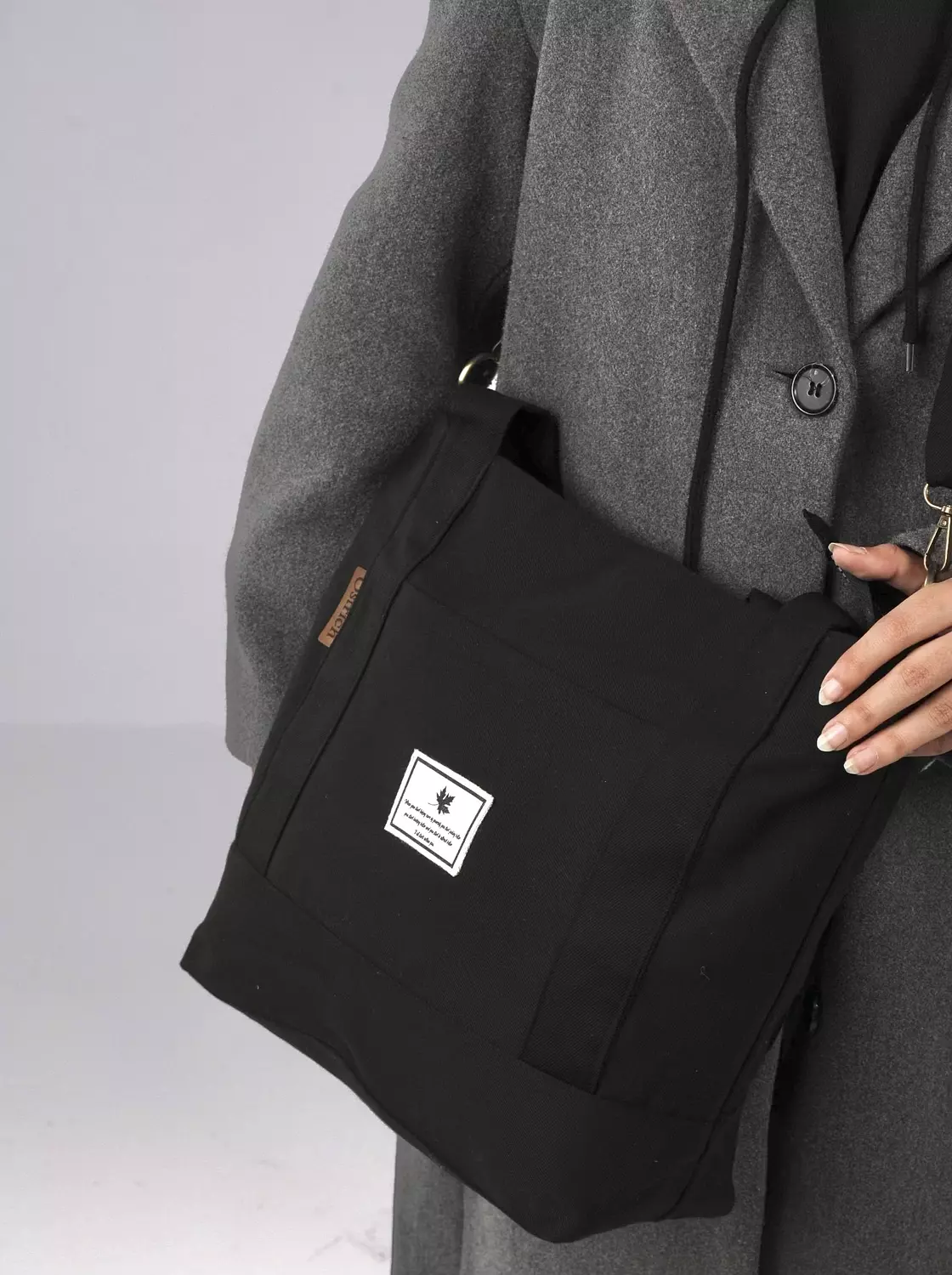 Sahara shoulder tote bag-black  image