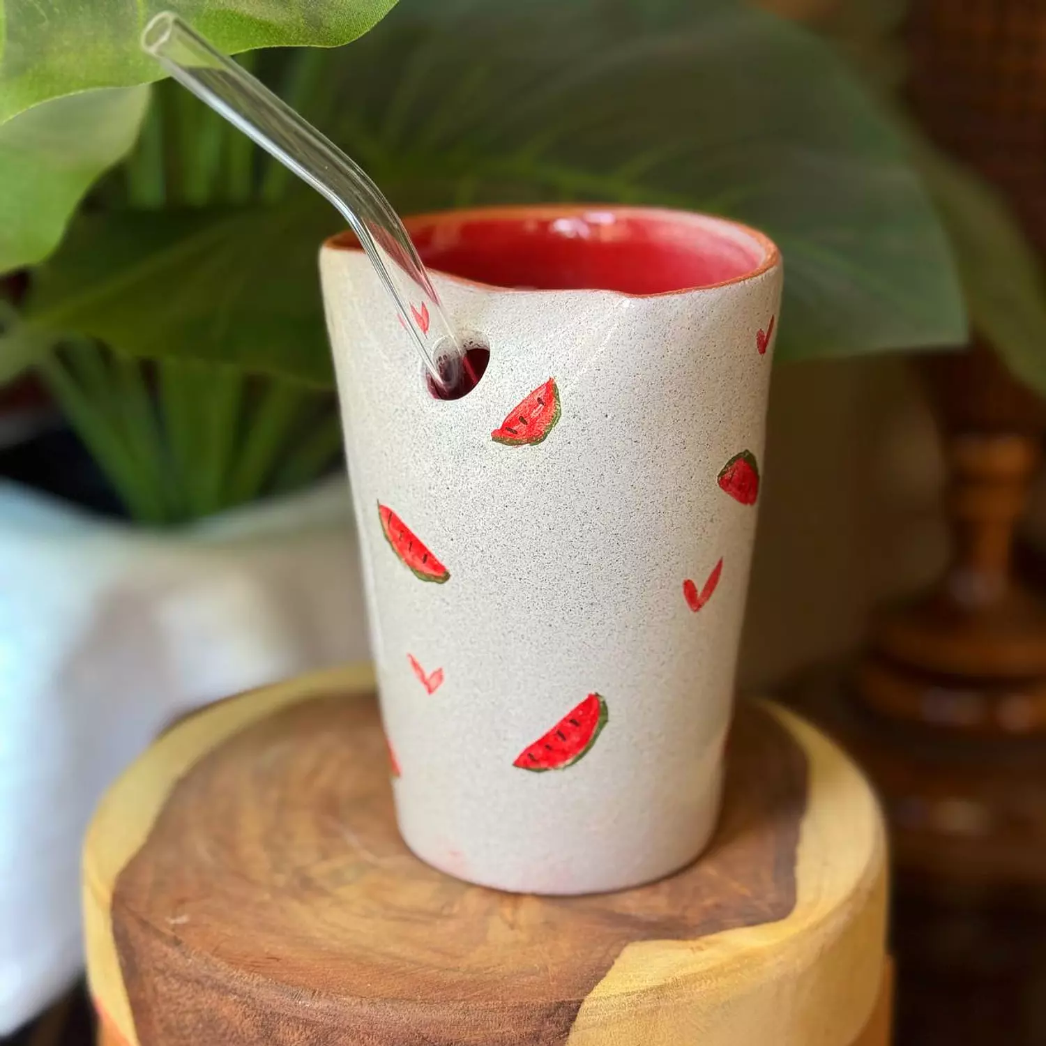 Watermelon straw cup 1