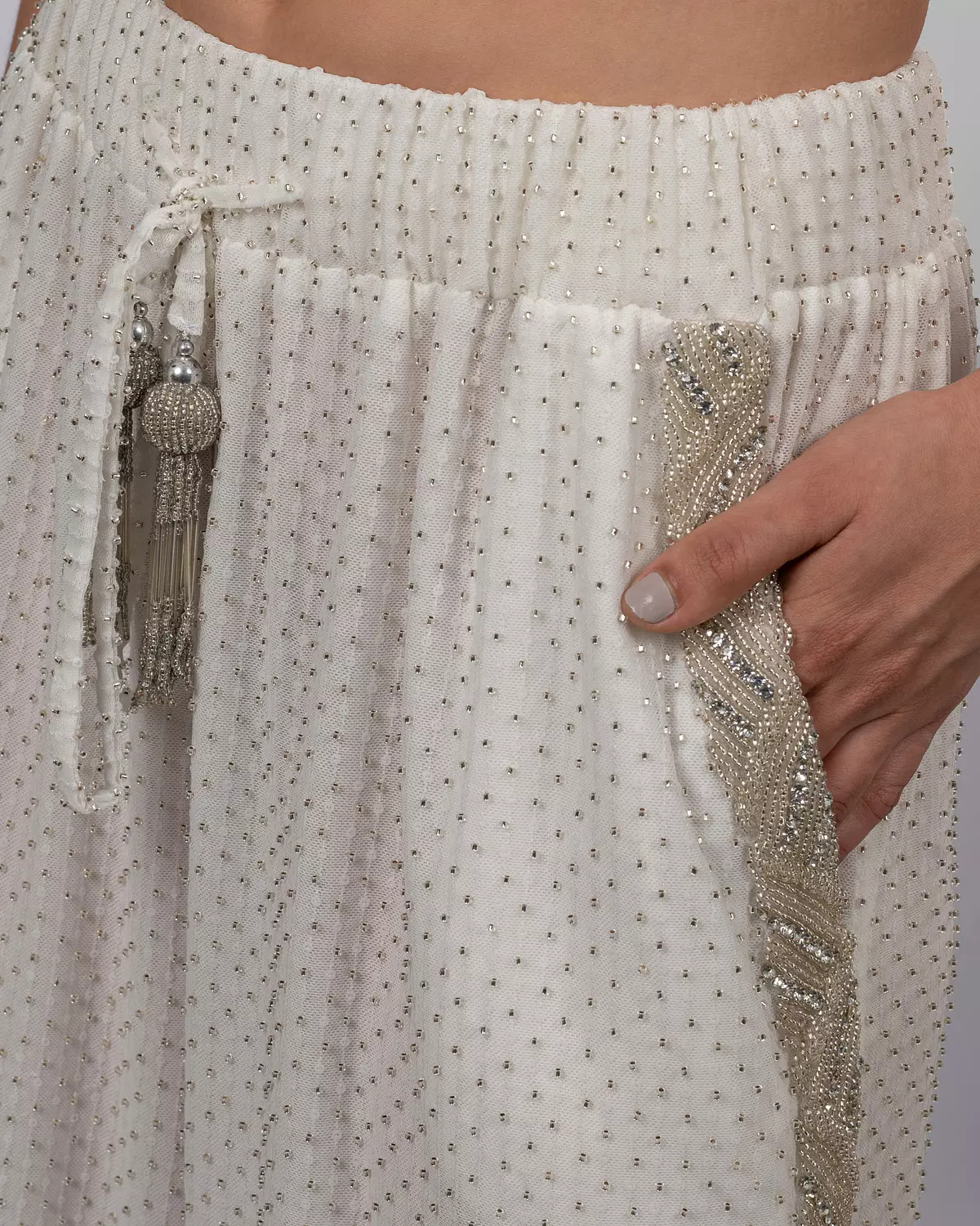 White beaded Two-Piece Set 5