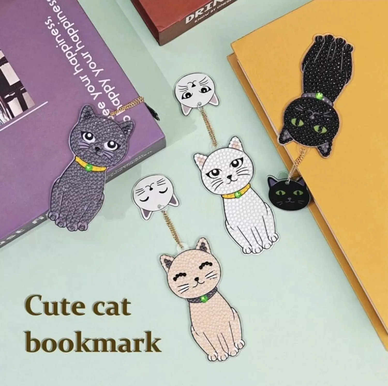 Diamond Painting Bookmarks - Cats 6