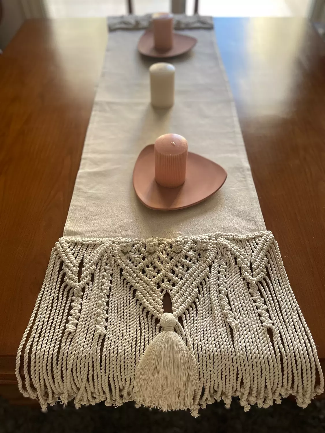 Cotton Macrame Frings Runner  2