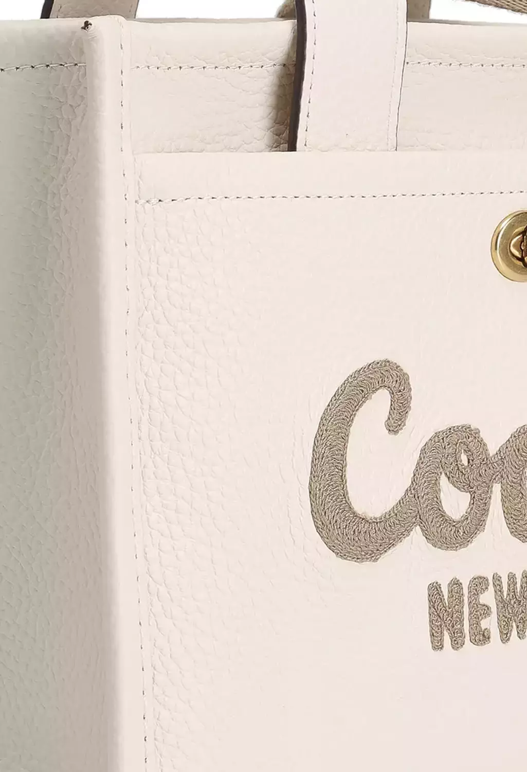 Coach Cargo Tote Bag 26 leather in white 5