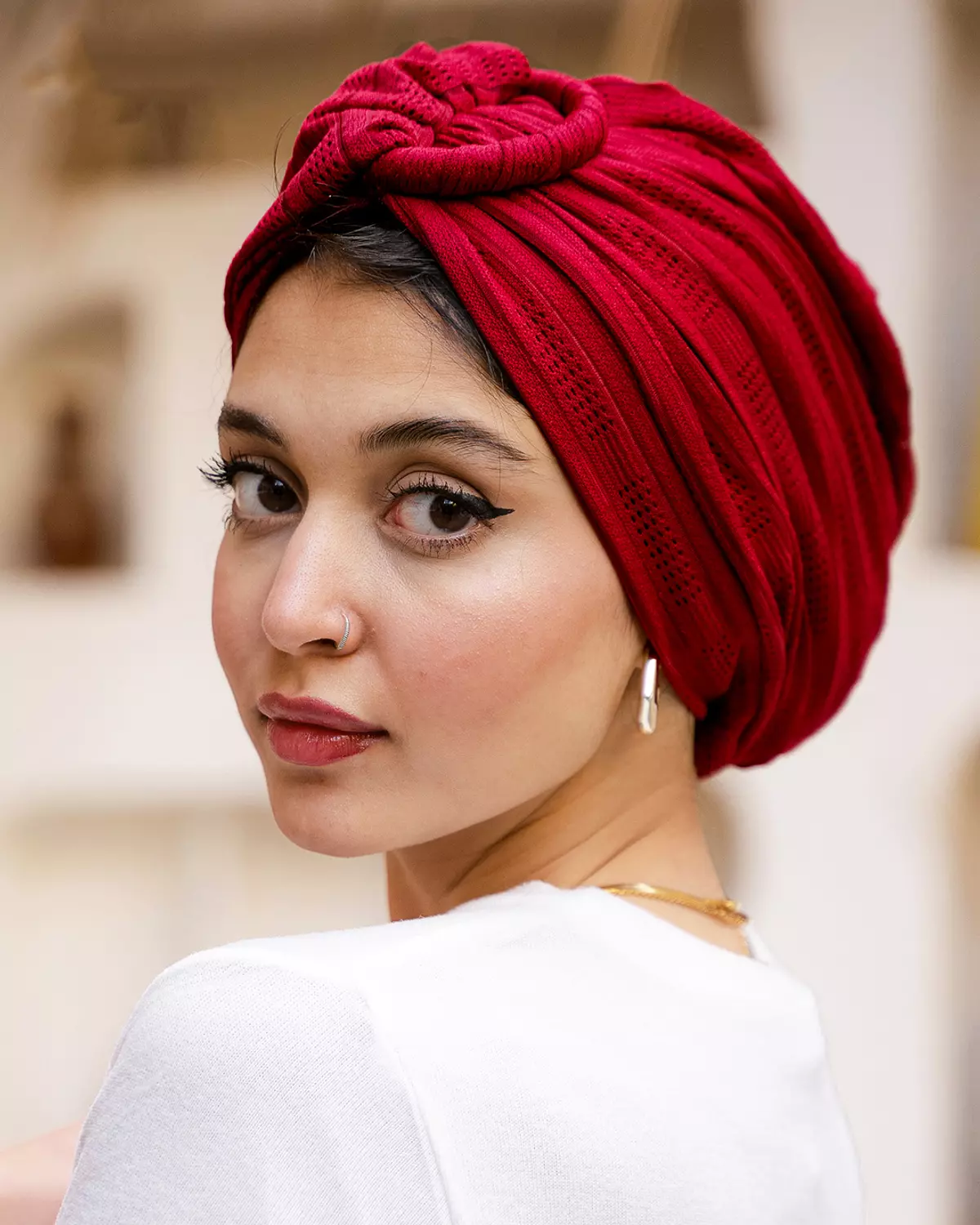 Ring Turban - Maroon | Dame