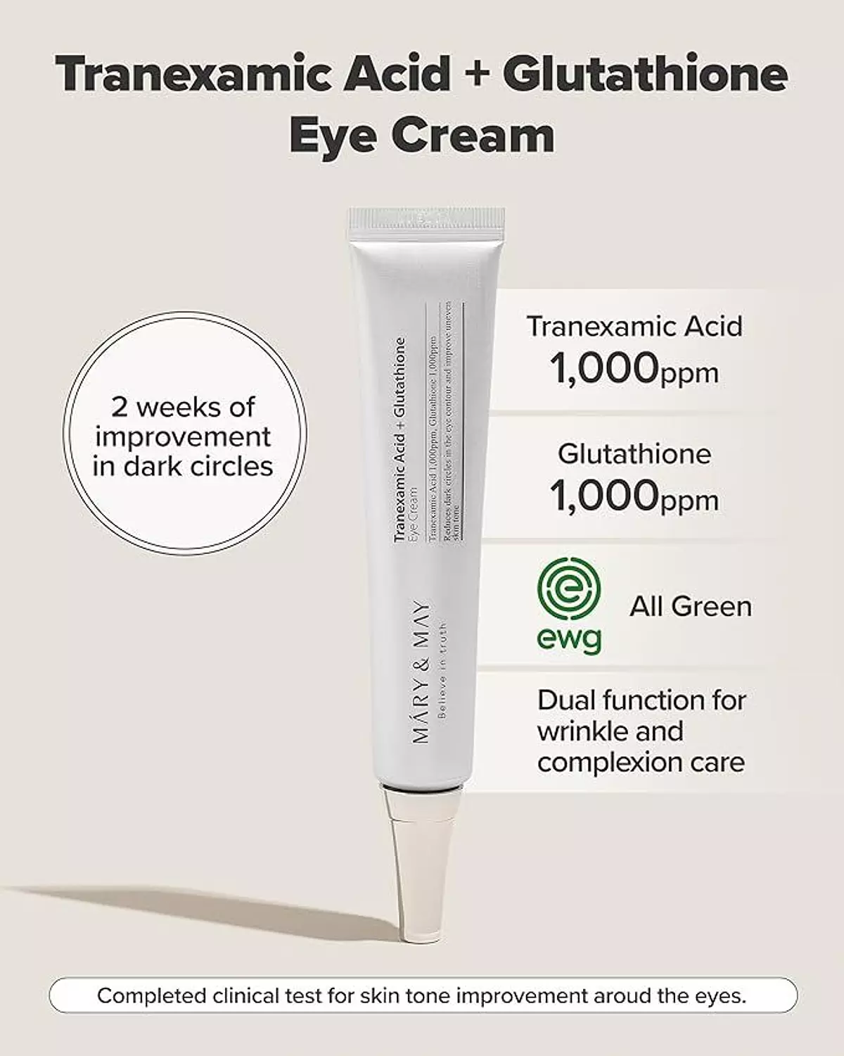 Mary &May Tranexamic Acid+ Glutathion Eye Cream 30Ml 2